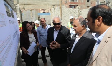 محافظ الجيزة يتابع الأعمال الإنشائية لسوق السمك الحضاري بالمنيب