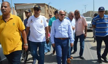 محافظ بورسعيد يتابع أعمال تطوير ورفع كفاءة المرحلة الأولى من  شارع 23 يوليو