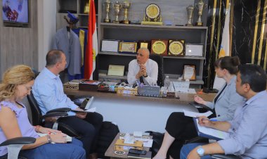 وفد من التعمير الألماني يتفقد شركة مياه الشرب والصرف الصحي بقنا