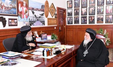 قداسة البابا يستقبل نيافة الأنبا ديمتريوس