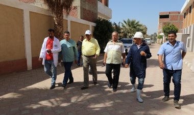 رئيس مياه المنيا يتفقد مشروعات مبادرة «حياة كريمة» بمركز مغاغة