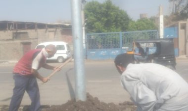 استكمال أعمال تمهيد وتسوية التربة بشارع ترعة الإسماعيلية بمحافظة القليوبية