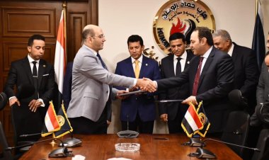 وزير الرياضة يشهد مراسم توقيع بروتوكول تعاون مشترك مع حزب حماة الوطن