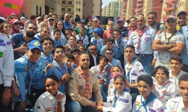 فريق الجوالة بمراكز شباب المحافظات يحتفل بالذكرى 49 لنصر أكتوبر