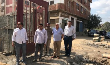 رئيس مياه المنوفية في جولة ميدانية لمتابعة مشروعات «حياة كريمة»  بالشهداء