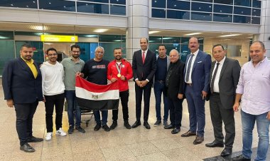 استقبال خاص لـ«محيلبة» بمطار القاهرة بعد الفوز بذهبية العالم للرماية بكراوتيا