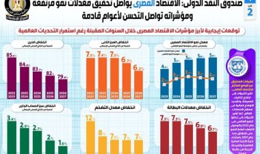 صندوق النقد الدولي: الاقتصاد المصري يواصل تحقيق معدلات نمو مرتفعة