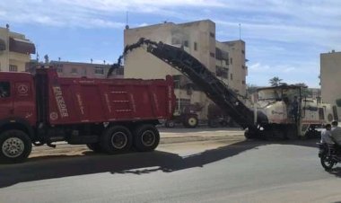 استمرار أعمال رصف المرحلة الأولى من شارع 23 يوليو