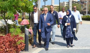 حديقة المشير طنطاوي تتزين قبل افتتاحها ببورسعيد