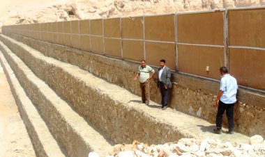 الري بسوهاج يتفقد مخر السيول بقرية الكوامل