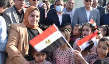 محافظ الشرقية يفتتح أعمال تطوير وتجميل ميدان الإشارة بمدخل منيا القمح