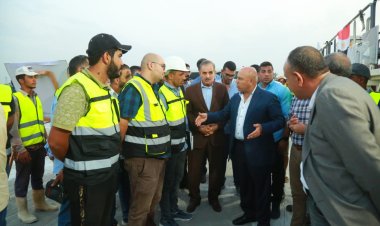وزير النقل ومحافظ كفر الشيخ يتفقدان الأعمال الجارية لتطوير الطريق الدولى الساحلى