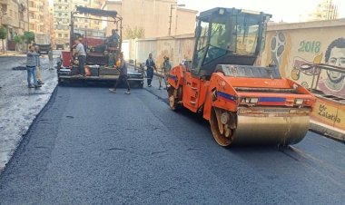 بالصور.. رصف عدد من شوارع مدينة دسوق