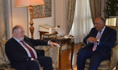 وزير الخارجية يستقبل رئيس المجلس العالمي للمياه