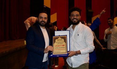 تكريم الفنان أحمد ماجد بالجامعة الألمانية بالقاهرة