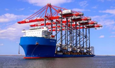 استقبال أوناش الرصيف العملاقة «STS» لتشغيل محطة تحيا مصر بميناء الإسكندرية