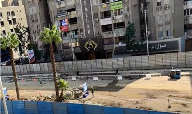 تنفيذ الأعمال الإنشائية لمحطة مترو أنفاق العريش بشارع الهرم بالجيزة