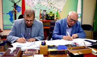 مياه الفيوم :  توقيع عقد مشروع شبكات صرف صحى كلاستر كفر محفوظ