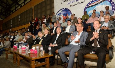 محافظ أسيوط وأمين حزب مستقبل وطن يشهدان ختام دورى كرة القدم فى نسخته الرابعة