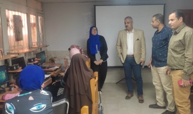 وكيل وزارة الشباب  والرياضة بالقليوبية يتابع تدريبات الحاسب الآلي