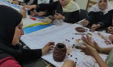 رياضة الشرقية تنظم ورش عمل حرفية عن تعلم فن النحت على الفخار