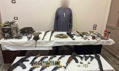 ضبط ورشة لتصنيع الأسلحة النارية داخل منزل بأسيوط
