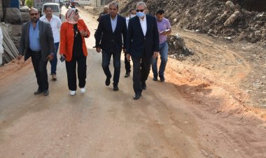 محافظ القليوبية يتفقد أعمال رصف وتغطية محور الباسوسية
