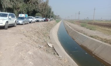 وزير الري ومحافظ أسيوط والسفير الياباني يتفقدون أعمال تأهيل وتبطين ترعة بانوب