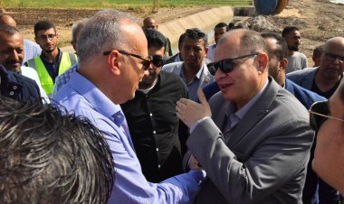 وزير الري ومحافظ أسيوط يتفقدان مصرف أبو جبل بديروط