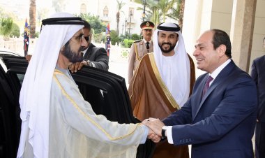 شاهد| السيسي يستقبل محمد بن راشد في قصر الاتحادية