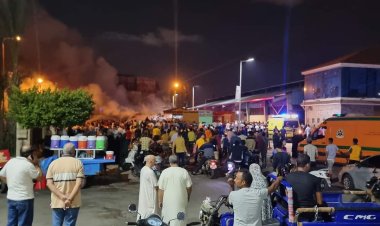 مديد أمن بورسعيد يتفقد موقع حريق سوق بورفؤاد