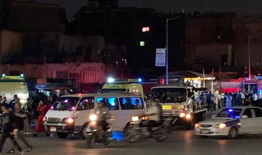 10 سيارات إطفاء قامت بالمهمة.. السيطرة على حريق بسوق بور فؤاد الكبير