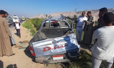 إصابة 8 عمال باليومية في حادث انقلاب سيارة ربع نقل بالشرقية