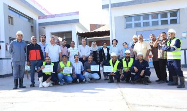 مياه المنيا: تجديد اعتماد شهادة TSM لمحطة السلام  ببني مزار