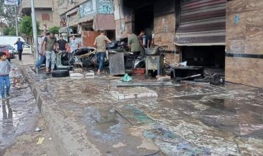 السيطرة على حريق مخزن قطع غيار سيارات فى المنصورة