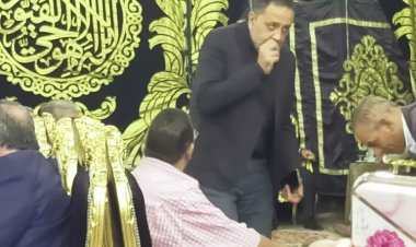 وصول الفنان خالد سرحان عزاء المحامي الراحل فريد الديب
