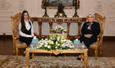 السيدة إنتصار السيسي ترحب بالسيدة الأولى لجمهورية صربيا في مصر (صور)