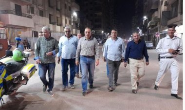 محافظ الشرقية يتفقد ليلا شوارع مدينة الزقازيق