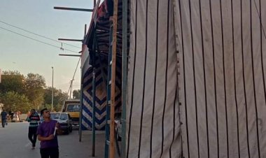 تجهيز معرض لبيع السلع الغذائية بأسعار مخفضة بمدينة سرس الليان في المنوفية