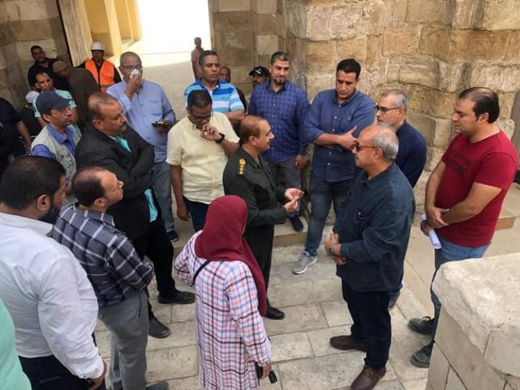 تفقد أعمال مشروع ترميم جامع السلطان الظاهر بيبرس بحي الضاهر