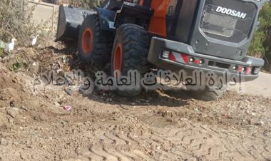 متابعة أعمال النظافة العامة بمركز ومدينة أبو صوير