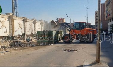 استمرار حملات النظافة ورفع كفاءة المسطحات الخضراء بحي ثالث مدينة الإسماعيلية