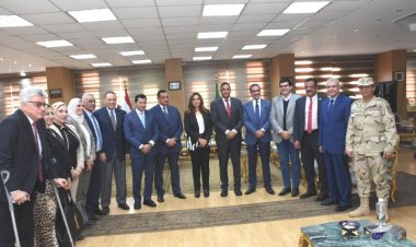 محافظ الشرقية يستقبل وزيرا الشباب والرياضة والتنمية المحلية ومحافظي دمياط والدقهلية