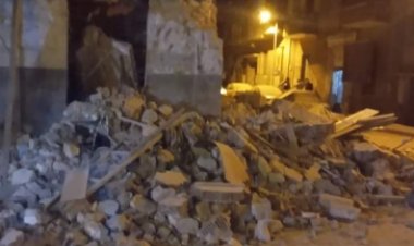 انهيار جزئى في عقار بمنطقة روض الفرج