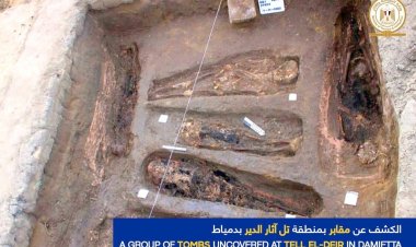 الكشف عن 20 مقبرة أثرية من العصر المتأخر في دمياط