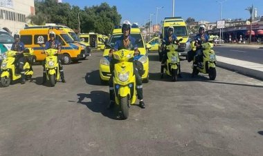 تحت شعار «أينما كنت نحن أمامك».. شاهد|  الإسكوتر الإسعافي حديث الساعة في أكتوبر