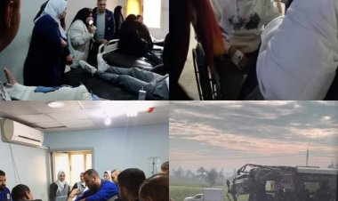 محافظ الدقهلية يتابع حادث أتوبيس طلاب جامعة حورس