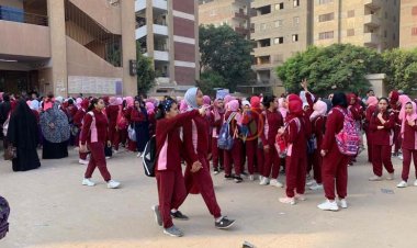 إصابة 7 طلاب  إثر تدافع داخل  مدرسة الشهيد جمال الفقي الإبتدائية بالعمرانية