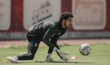 إصابة مصطفى شوبير بالتواء في الركبة بمران الأهلي