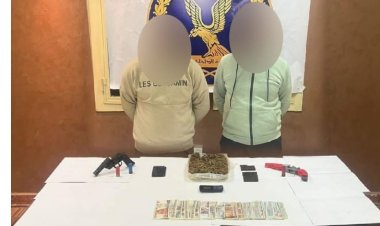 القبض على شخصان بحوزتهما أسلحة ومخدرات بالمرج